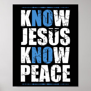 Jesus-Liebe-Bibel weiß Jesus kennen Frieden nein J Poster
