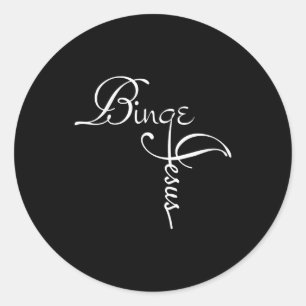 Jesus Liebe   Binge Jesus Christlich Cross Religio Runder Aufkleber