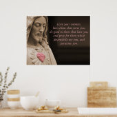Jesus Liebe Deine Feinde Poster (Küche)