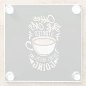 Jesus Liebe | Der Kaffee wird mir Behalten Jesus Glasuntersetzer (Rückseite)