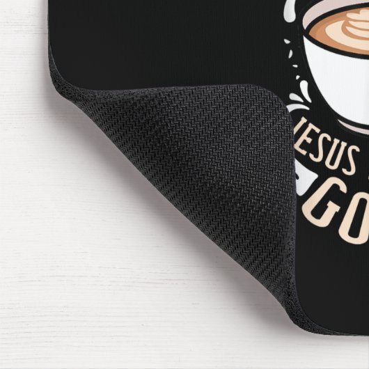Jesus Liebe | Der Kaffee wird mir Behalten Jesus Mousepad (Ecke)