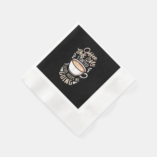 Jesus Liebe | Der Kaffee wird mir Behalten Jesus Serviette (Ecke)