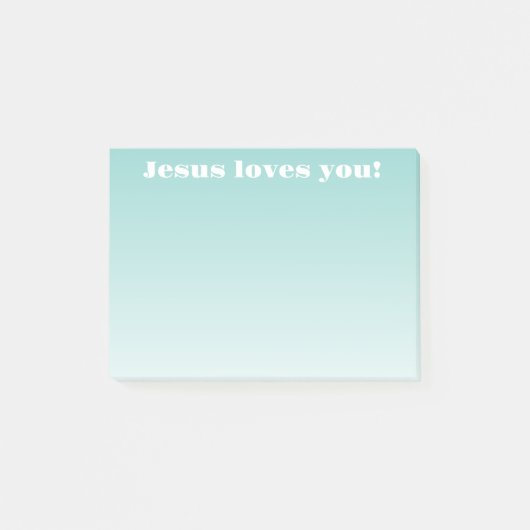 Jesus Liebe dich! | aquamariner Ober Post-it Klebezettel (Vorderseite)
