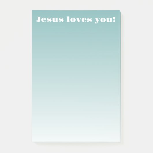 Jesus Liebe dich! | aquamariner Ober Post-it Klebezettel (Vorderseite)
