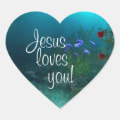 Jesus Liebe dich! Aufkleber (Vorderseite)