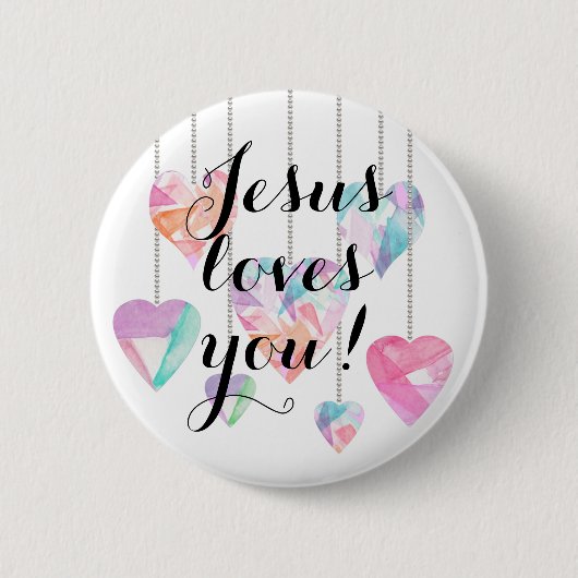 Jesus Liebe dich! Button (Vorderseite)