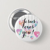 Jesus Liebe dich! Button (Vorne & Hinten)