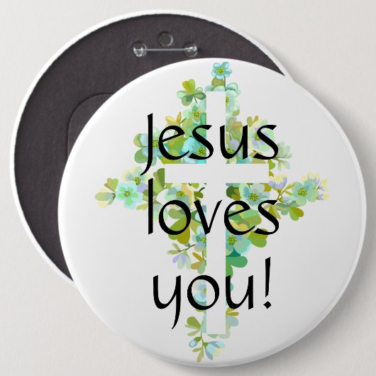 Jesus Liebe dich! Button (Vorne & Hinten)