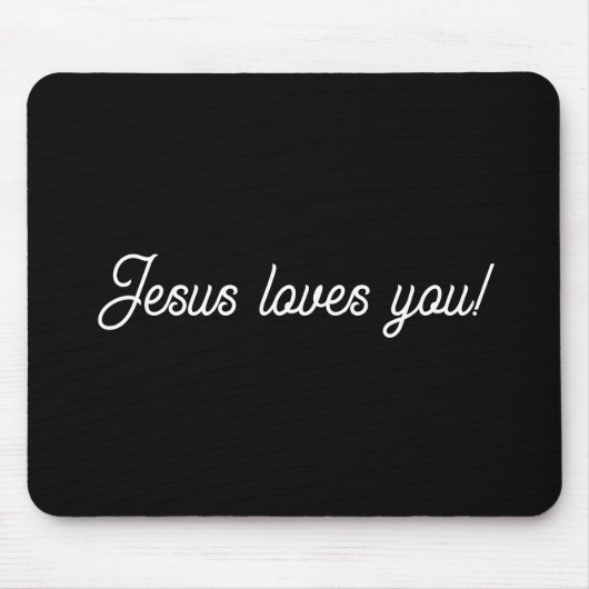Jesus Liebe dich! | Cooles, modernes Drehschreiben Mousepad (Vorne)