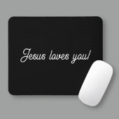 Jesus Liebe dich! | Cooles, modernes Drehschreiben Mousepad