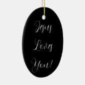 Jesus Liebe dich! | extravagantes Skript Keramik Ornament (Rechts)