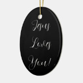 Jesus Liebe dich! | extravagantes Skript Keramik Ornament (Links)