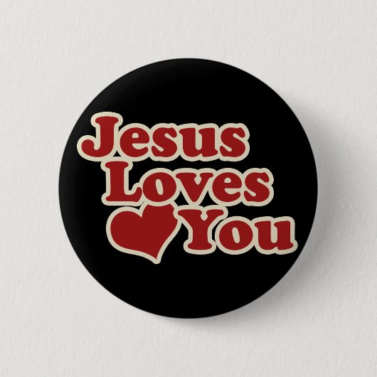 Jesus Liebe dich für Christen Button (Vorderseite)
