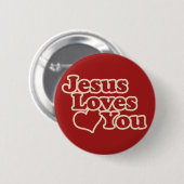 Jesus Liebe dich für Christen Button (Vorne & Hinten)