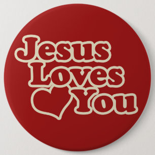 Jesus Liebe dich für Christen Button