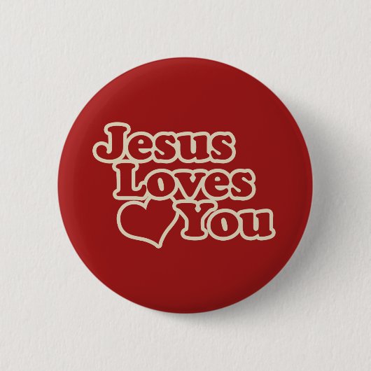 Jesus Liebe dich für Christen Button (Vorderseite)