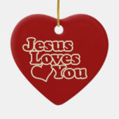Jesus Liebe dich für Christen Keramik Ornament (Hinten)