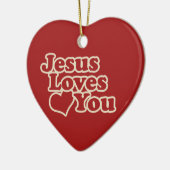 Jesus Liebe dich für Christen Keramik Ornament (Links)
