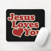 Jesus Liebe dich für Christen Mousepad (Mit Mouse)