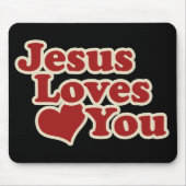 Jesus Liebe dich für Christen Mousepad (Vorne)