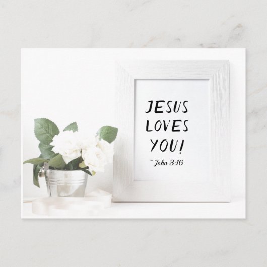 Jesus Liebe dich! John 3:16, Literaturreferenz Postkarte (Vorderseite)