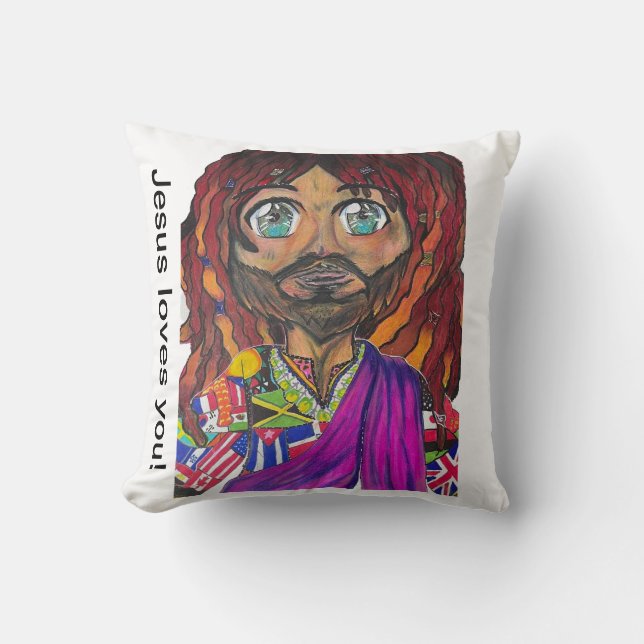Jesus Liebe dich! Kissen (Vorderseite)