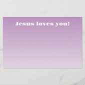 Jesus Liebe dich! | lila Ober Briefpapier (Vorderseite)