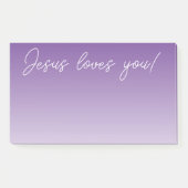 Jesus Liebe dich! | lila Ober Post-it Klebezettel (Vorderseite)