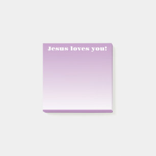 Jesus Liebe dich!   lila Ober Post-it Klebezettel