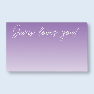 Jesus Liebe dich! | lila Ober Post-it Klebezettel