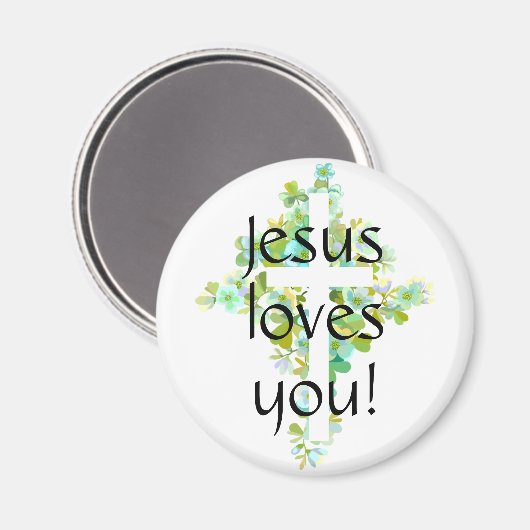 Jesus Liebe dich! Magnet (Vorderseite/Rückseite)