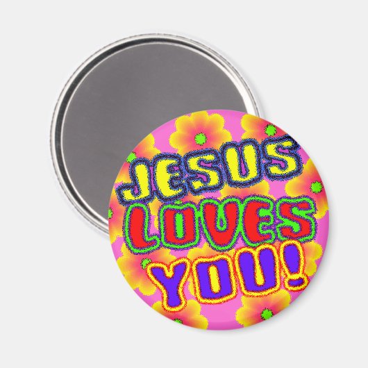Jesus Liebe dich! Magnet (Vorderseite/Rückseite)