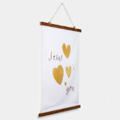 Jesus Liebe dich. Moderne Holzteppiche Wandteppich Mit Holzrahmen (Gewinkelt)