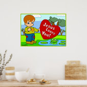 Jesus Liebe dich! Poster (Küche)