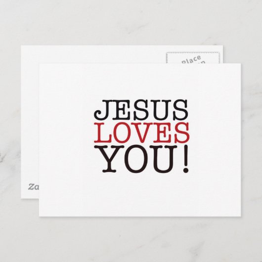 Jesus Liebe dich! Postkarte (Vorne/Hinten)