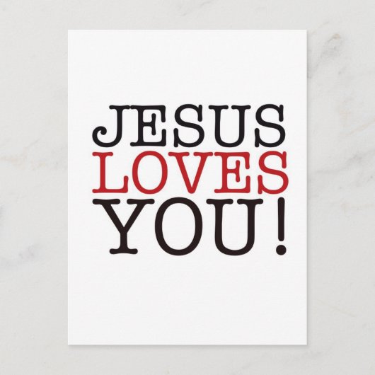 Jesus Liebe dich! Postkarte (Vorderseite)