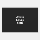 Jesus Liebe dich! | Retro-Moderner Stil Geschenkpapier Set (Vorderseite 2)
