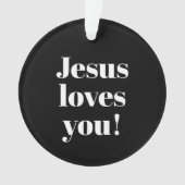 Jesus Liebe dich! | Retro-Moderner Stil Ornament (Vorderseite)