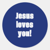Jesus Liebe dich! Runder Aufkleber (Vorderseite)