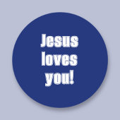 Jesus Liebe dich! Runder Aufkleber