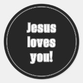 Jesus Liebe dich! Runder Aufkleber (Vorderseite)