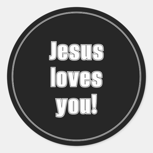 Jesus Liebe dich! Runder Aufkleber (Vorderseite)