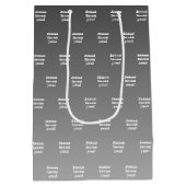 Jesus Liebe dich! | Schwarz-Weiß-Ober Mittlere Geschenktüte (Rückseite)