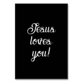 Jesus Liebe dich! Skriptschreiben Tischnummer (Vorderseite)