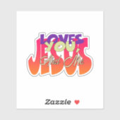 Jesus Liebe dich und mich Aufkleber (Blatt)