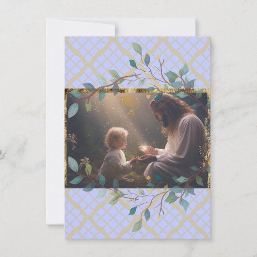 Jesus Liebe die kleine Kindermerkkarte Mitteilungskarte (Vorderseite)