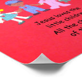 Jesus Liebe die kleinen Kinder. Poster (Ecke)