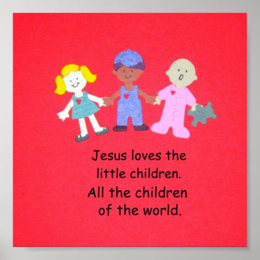 Jesus Liebe die kleinen Kinder. Poster (Vorne)