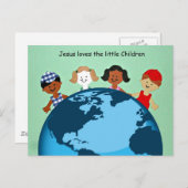 Jesus Liebe die kleinen Kinder. Postkarte (Vorne/Hinten)