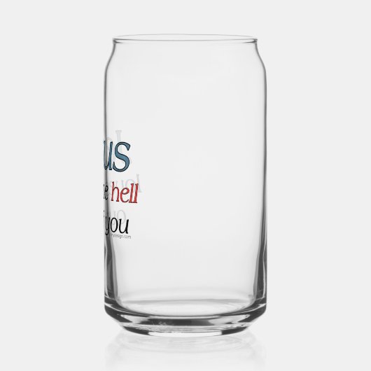 Jesus Liebe dir die Hölle aus den Tasse Dosenglas (Links)